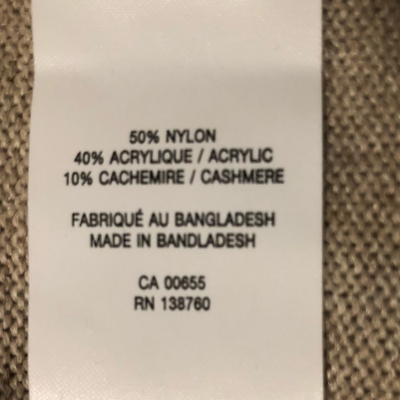 Reitman’s Oatmeal Beige V-Neck Cashmere Blend Cardigan Size Large - Picture 11 of 11